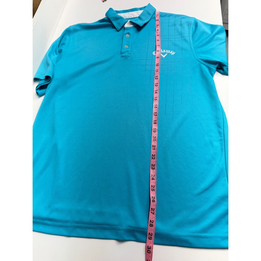 Flawed Callaway Mens Grid Pattern Performance Golf Polo Shirt Size Large - Picture 10 of 14